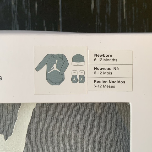 Jordan 3 piece longsleeve set 6-12 months NEW - Picture 2 of 3